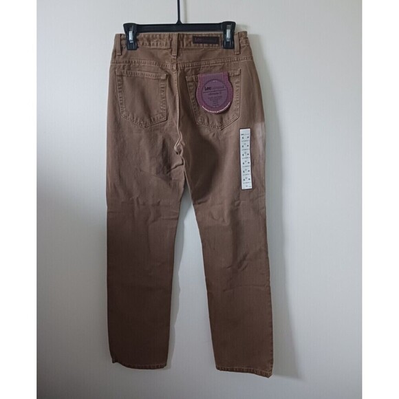 Vintage Lee Riveted Jeans Mid Rise Easy Fit Straight Leg Camel Size 6 NWT - Picture 2 of 10